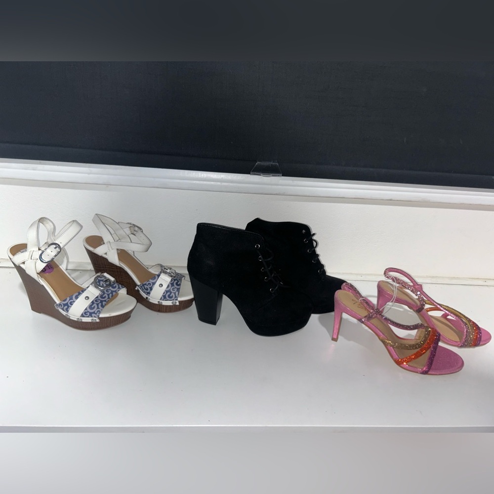 Black Lace-Up Ankle Boots